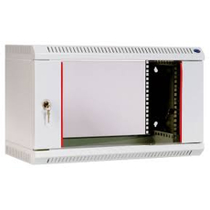 Шкаф телекоммуникационный настенный 6U (600х300) дверь стекло