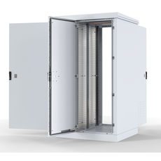 Шкаф уличный всепогодный напольный 36U (1000х900) электроотсек три двери