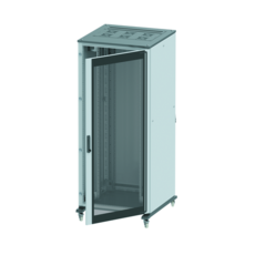 Шкаф напольный 24U 800х1000мм передняя дверь стекло/задняя глухая дверь крыша укомплектована вводом и заглушками