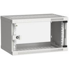Шкаф настенный 19 LINEA W 6U 600x600мм металлическая дверь RAL7035