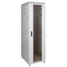 Шкаф сетевой 19 ITK LINEA N 47U 600х800мм стеклянная передняя дверь серый