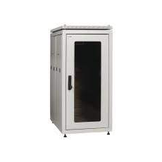 Шкаф сетевой 19 LINEA N 33U 800х800мм стеклянная передняя дверь задняя металлическая серый