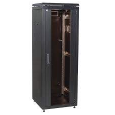 Шкаф сетевой 19дюйм ITK LINEA N 33U 600х600 мм металлическая передняя дверь черный