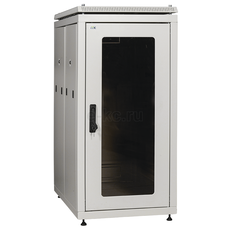 Шкаф сетевой 19дюйм LINEA N 38U 600х1000 мм стекл передняя дверь серый