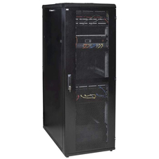 Шкаф сетевой 19дюйм LINEA N 42U 600х1000 мм с L-профилями перфные двери серый