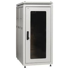 Шкаф сетевой 19дюйм LINEA N 42U 600х1000 мм стекл дверь задняя перф серый