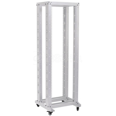 Стойка 19дюйм двухрамная 37U 600x600 на роликах серая