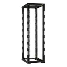 Стойка двухрамная ITK 19 дюймов 42 юнита 600x600 на роликах черная