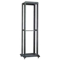 Стойка ITK 19 дюймов двухрамная 47 юнитов 600x600 мм на роликах серая