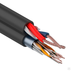 Кабель Мульти FTP 4PR 24AWG CAT5e + 2х0. 75мм?. , 200м. , черный, OUTDOOR