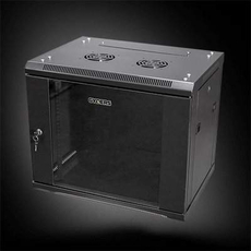 Настенный шкаф 19дюйм - 12U - 600x625x609 мм - стеклянная дверь