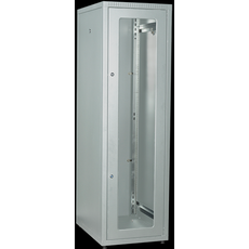 Шкаф LINEA E 33U 600х800мм двери 2шт стекло и металл серый