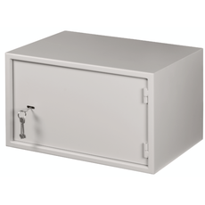 Шкаф настенный антивандальный с дверью на петлях 7U Ш520хВ320хГ400мм серый