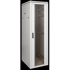 Шкаф сетевой 19дюйм LINEA N 24U 600х1000 мм перф передняя дверь серый