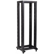 Стойка 19дюйм двухрамная 32U 600x600 на роликах черная