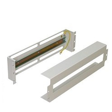 Панель с DIN-рейкой тип TS-35 1ряд 18 единиц 17.5мм 3U 19 дюймов серый