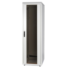 Шкаф напольный 19дюйм18U 896х600х800мм (ВхШхГ) дверь стекл с бок вставками чер