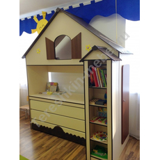 Горка Кровать 3-х ярусная Теремок