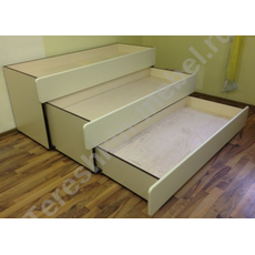 Кровать трехъярусная выкатная МДФ