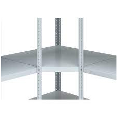 Полка угловая 1U 446 x 250 mm (до 10 кг) цвет серый