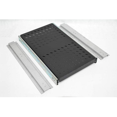 Полка выдвижная 483мм x 700мм максимальная нагрузка 140 кг цвет серый