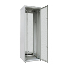 Шкаф напольный 19дюйм 33U 1563х600х600мм (ВхШхГ) дверь стекл серый