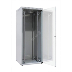 Шкаф напольный 19дюйм 42U 1963х600х600мм (ВхШхГ) дверь стекл серый
