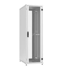 Шкаф напольный 19дюйм 42U 1963х800х800мм(ВхШхГ)дверь стекл с бок вставк черный