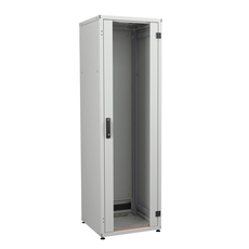 Шкаф напольный 19дюйм 45U 2096х800х600мм(ВхШхГ)дверь стекл с бок вставк черный