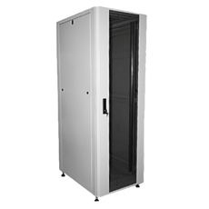 Шкаф напольный 19дюйм 45U 2096х800х800мм (ВхШхГ) дверь сталь сплошная черный