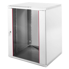 Шкаф напольный SJB 19 15U 737x600х600мм стеклянная дверь серый (RAL7035) без столешницы нагрузка 38кг (собранный)