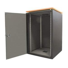 Шкаф напольный SJB 19 дюймовый 12U 604x600х500мм черный (собранный)