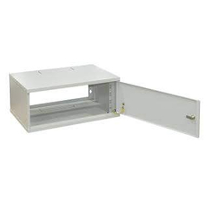 Шкаф настенный 19-дюймовый серия SJK 4U 230х515x300 дверь стальная цвет серый