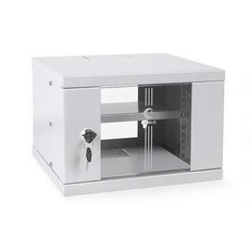 Шкаф настенный 19 дюймовый SJ2 10 U 515x600х500 серый (собранный)