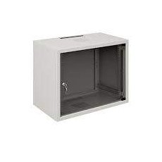 Шкаф настенный 19 дюймовый SJ2 10U 515x600х400 со стальной дверью серый