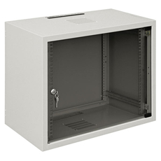 Шкаф настенный 19 дюймовый SJ2 10U 515x600х500 со серый (собранный)