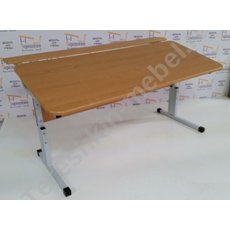 Стол конторка двухместный ученический регулируемый по высоте и углу наклона столешницы №1-3, 2-4, 3-5, 4-6 Столешница полка МДФ