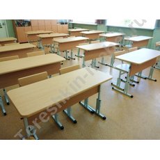 Стол ученический двухместный Парта регулируемая по высоте столешница МДФ 22мм