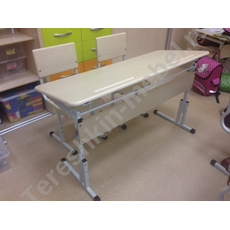 Стол ученический двухместный регулируемый по высоте и углу наклона столешницы №1-3 №2-4 №3-5 №4-6 ТИП 3 Столешница МДФ