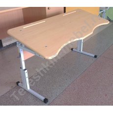 Стол ученический двухместный регулируемый по высоте и углу наклона столешницы №2-4 №3-5 №4-6 Столешница МДФ эргономичной формы