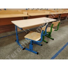Стол ученический двухместный регулируемый