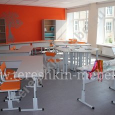 Стол ученический двухместный регулируемый