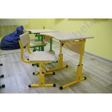 Стол ученический одноместный регулируемый по высоте №2-4 №3-5 №4-6 №5-7 Столешница МДФ эргономичной формы