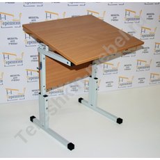 Стол ученический одноместный регулируемый по высоте и углу налона столешницы №1-3 №2-4 №3-5 №4-6 Парта трансформер с наклоном ТИП 2
