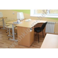 Стол учителя с тумбой  столешница МДФ