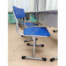 Стул школьный на круглом металлокаркасе цветной