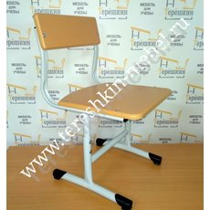 Стул ученический регулируемый на плоскоовальном металлокаркасе