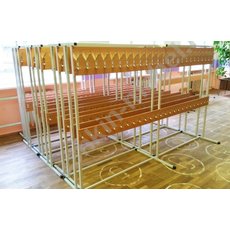 Вешалка напольная двухсторонняя гардеробная на 50 мест