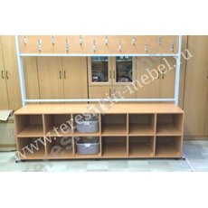 Вешалка односторонняя с ячейками под обувь на 12 мест