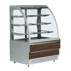 Прилавок тепловой Carina 02 1,4 (ясень верона темный, серебро)